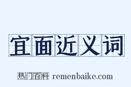 宜面近义词是什么意思的图片